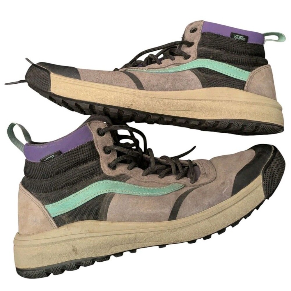 Vans UltraRange EXO Hi MTE Shoes Mens 10.5 Gray Purple Mint Hiking Sneakers